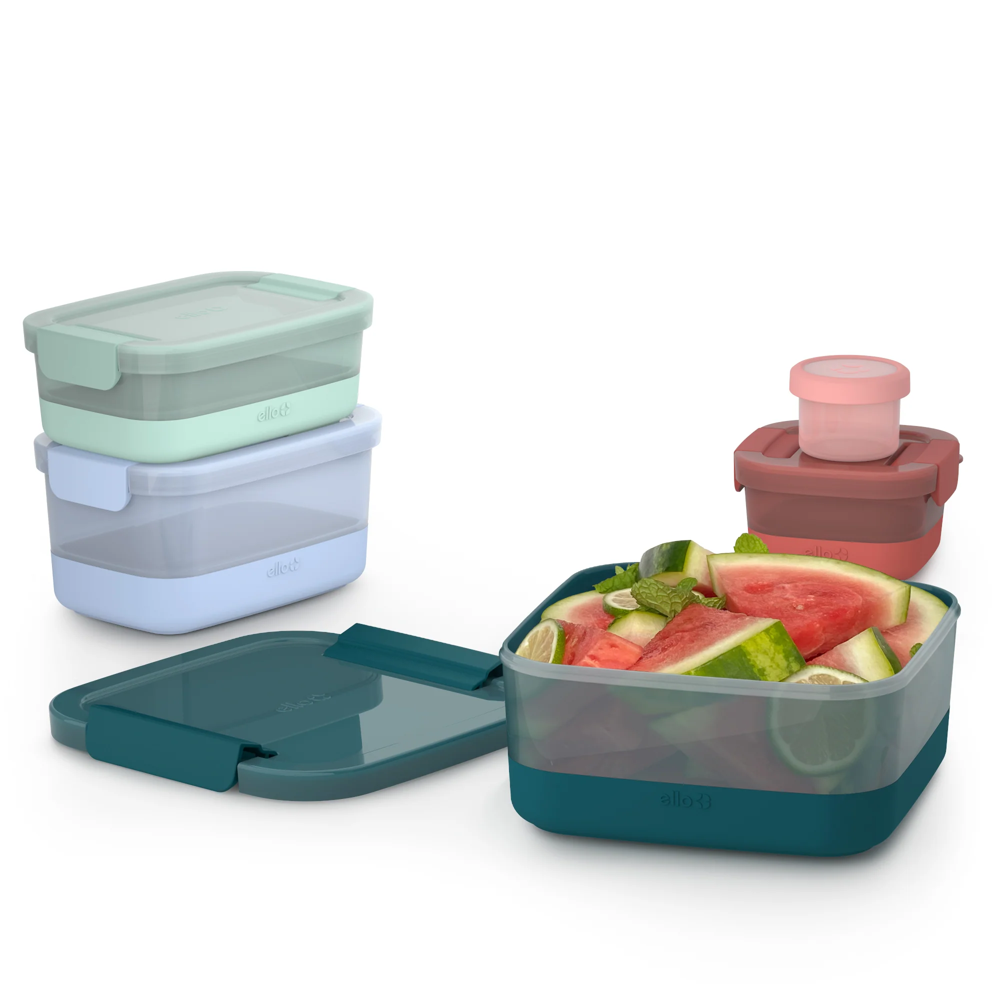 Plastic Food Storage Containers with Soft Base, Mixed Set of 5 - Image 8