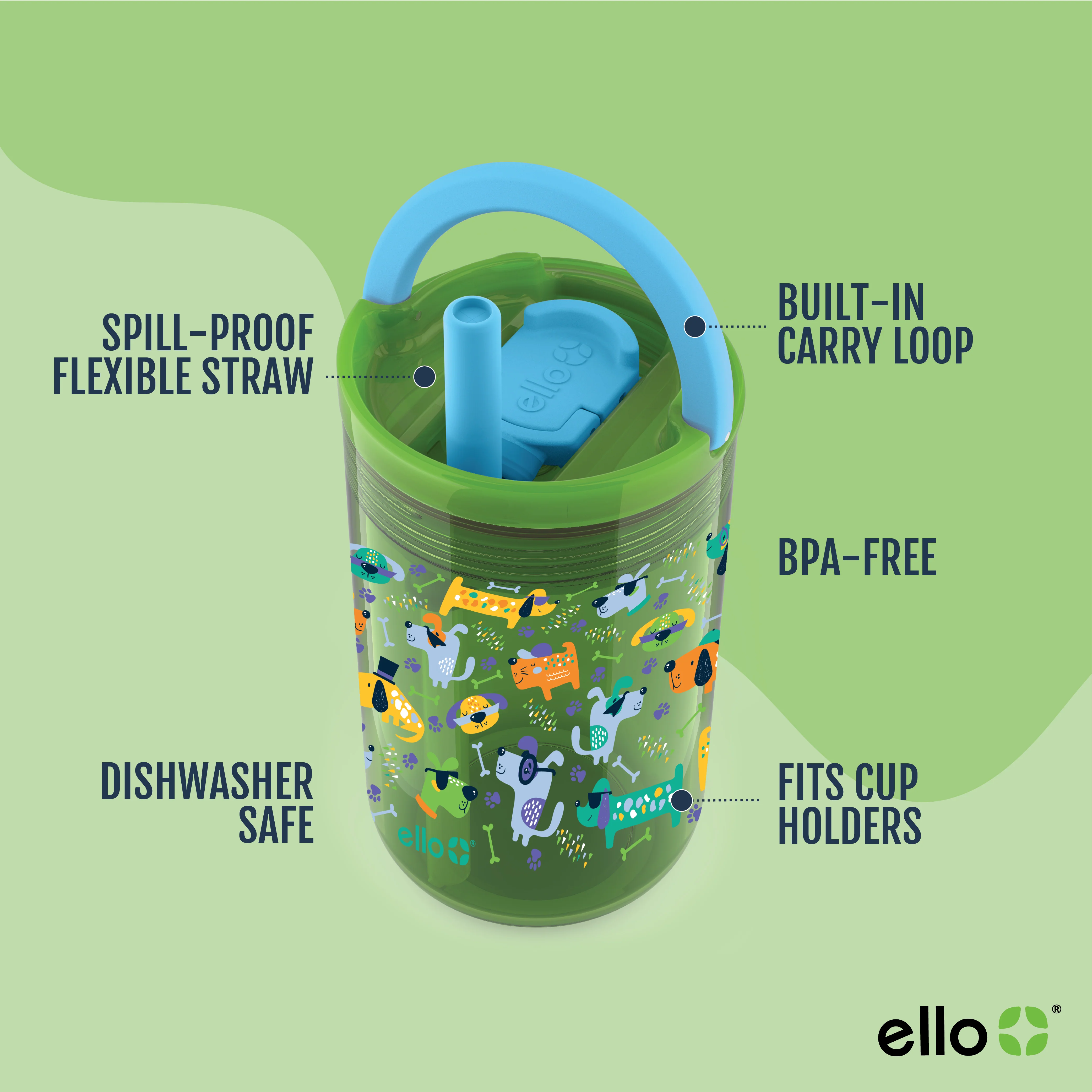 Bop 12oz Leakproof Kids Tumbler with Optional Straw, Set of 2 - Image 3