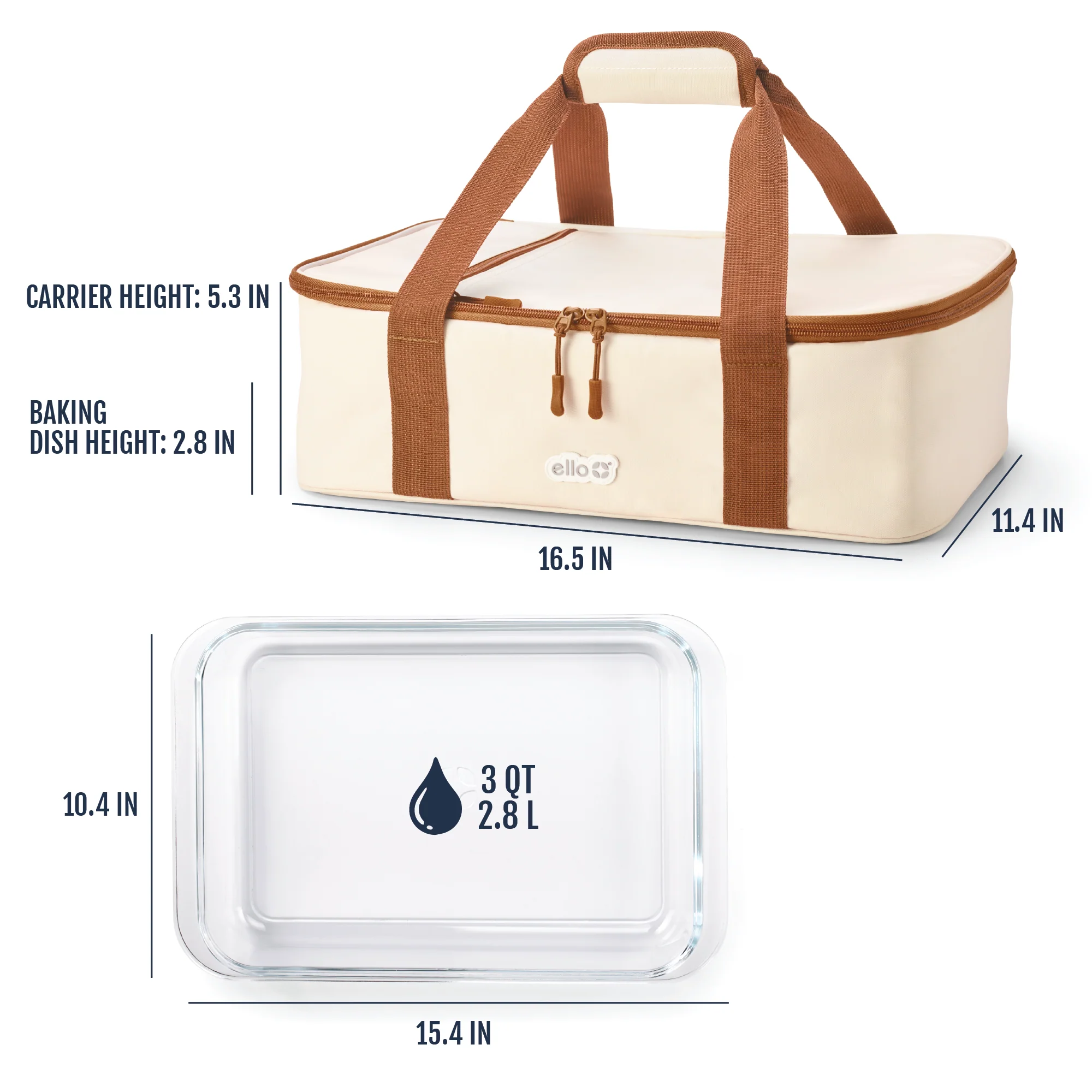 Color Lock® Glass 9x13 Bakeware With Carrier Set - Image 3