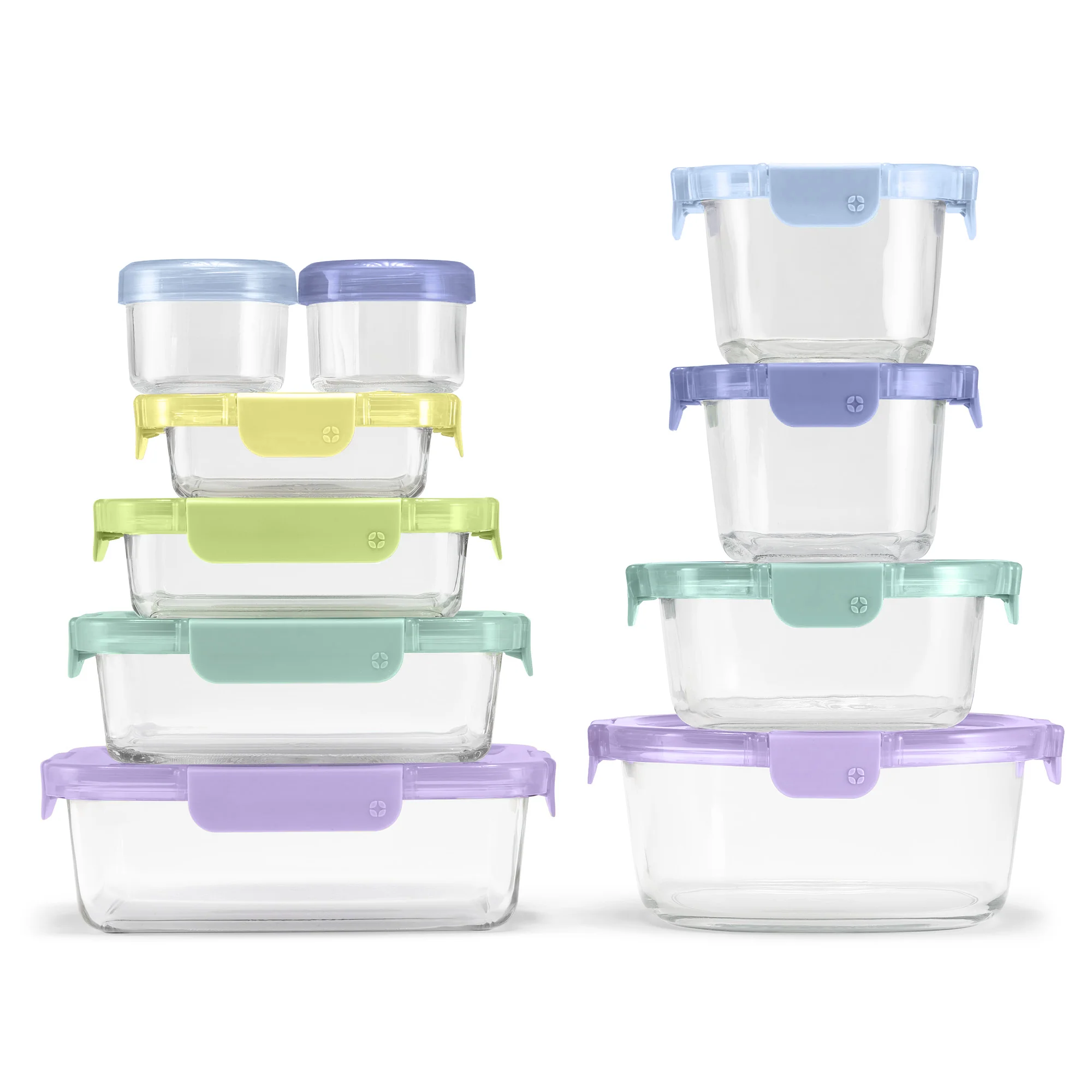Color Lock® Glass 20pc Mixed Meal Prep Set - Image 6