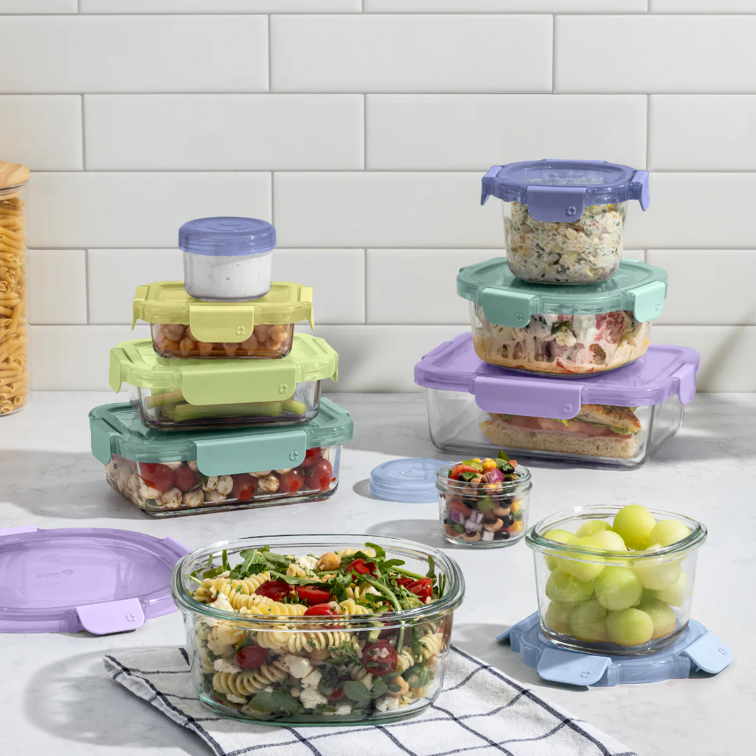 Color Lock® Glass 20pc Mixed Meal Prep Set - Image 7