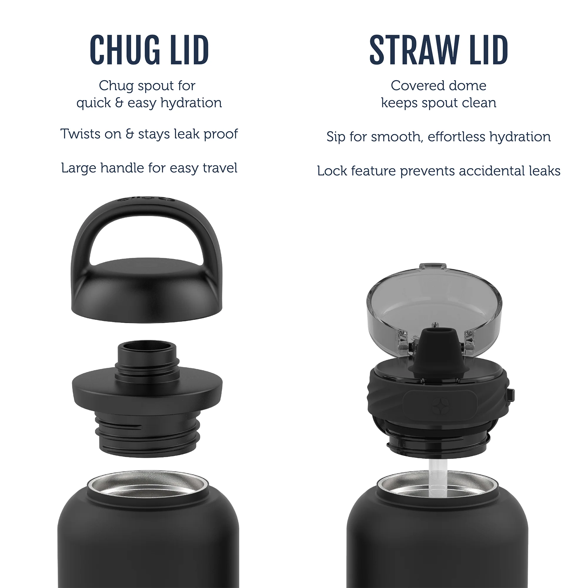 Cooper Combo Stainless Steel Water Bottle with Two Lids - Image 53