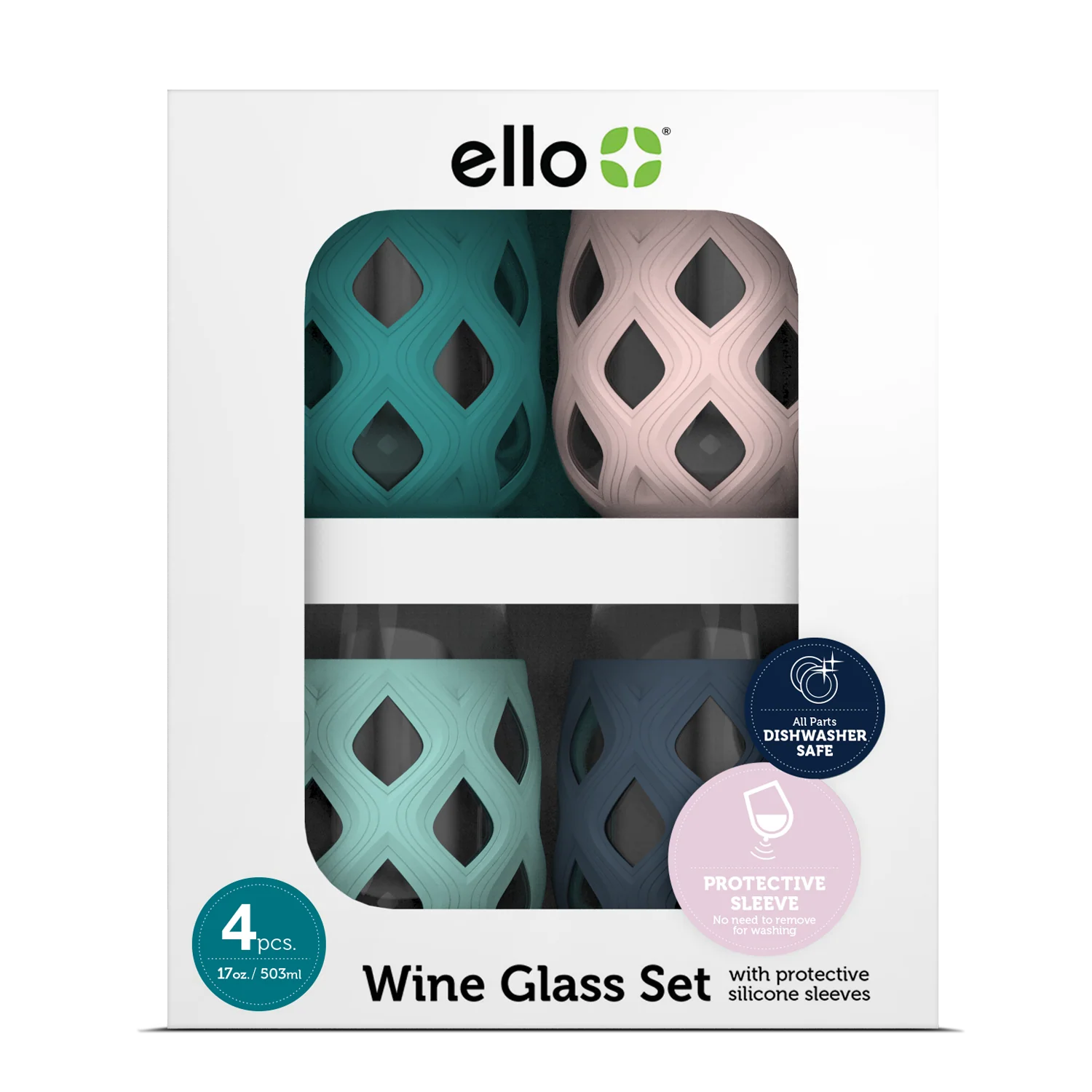 Cru Stemless Wine Glass Set with Silicone Protection - Image 11