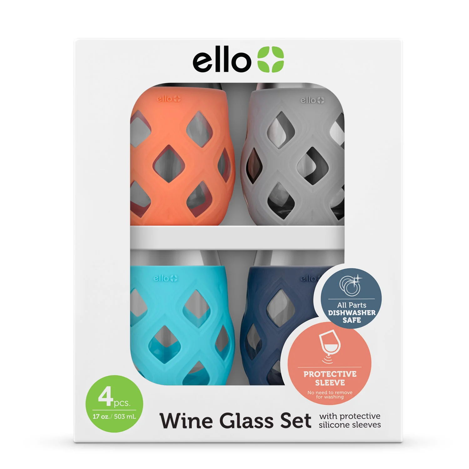 Cru Stemless Wine Glass Set with Silicone Protection - Image 9