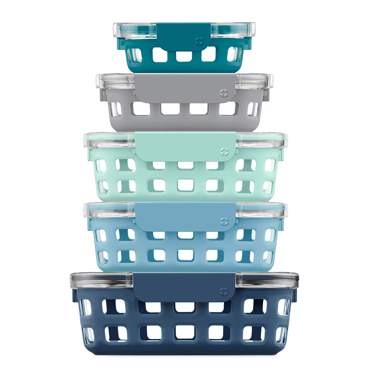 Ello Duraglass™ Multi Pack Meal Prep Containers, Set of 5 - Image 3