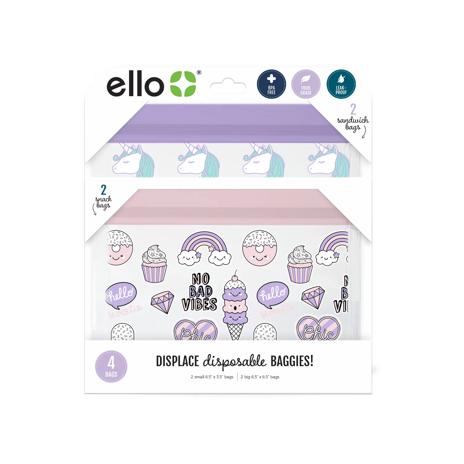 Kids Reusable Storage Bags, Set of 4 - Image 6