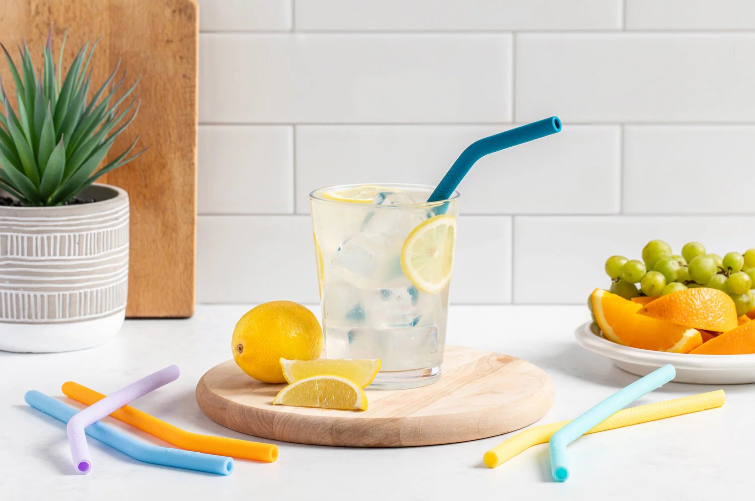 Kids Silicone Reusable Straws - Set of 4 - Image 5