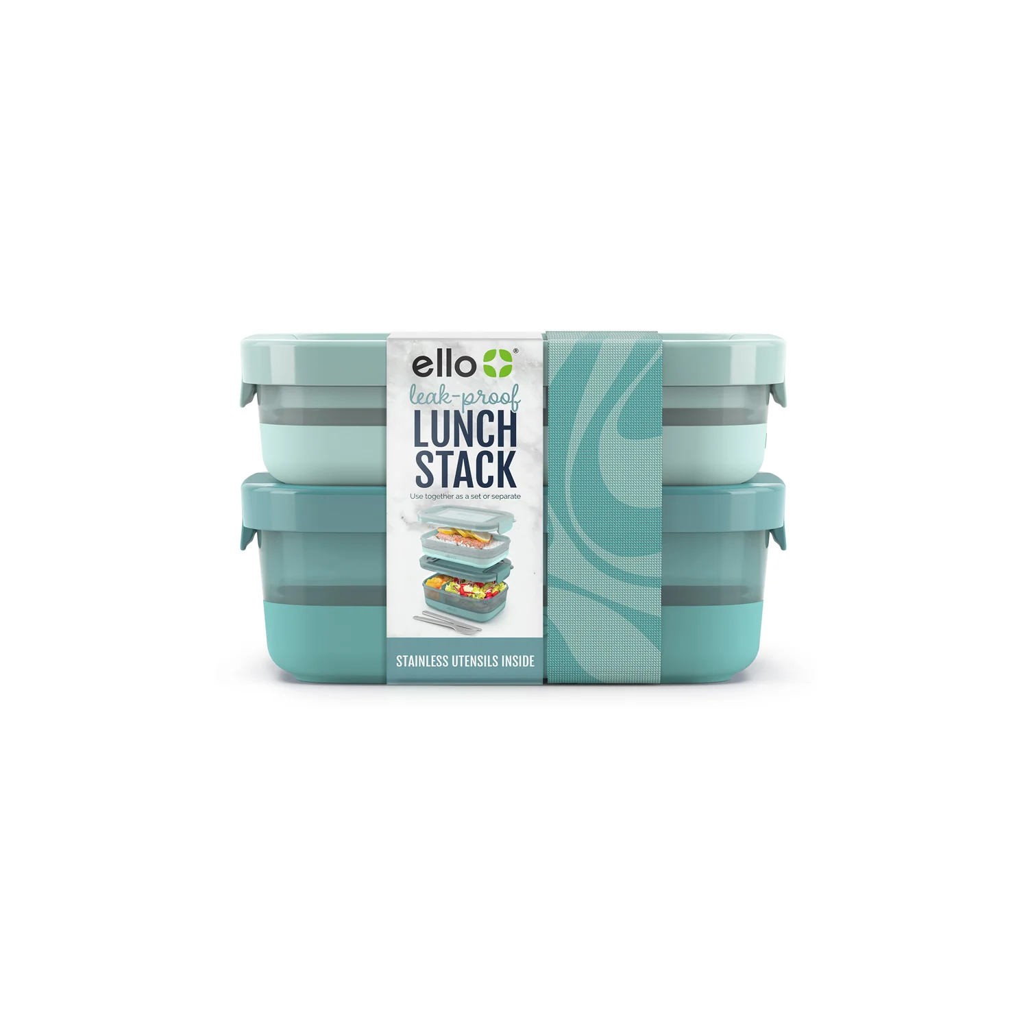 Lunch Bento Stack Plastic Food Storage Container, Set of 2 - Image 10