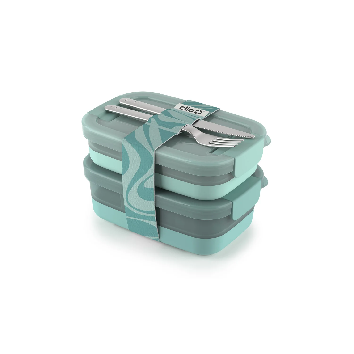 Lunch Bento Stack Plastic Food Storage Container, Set of 2 - Image 12