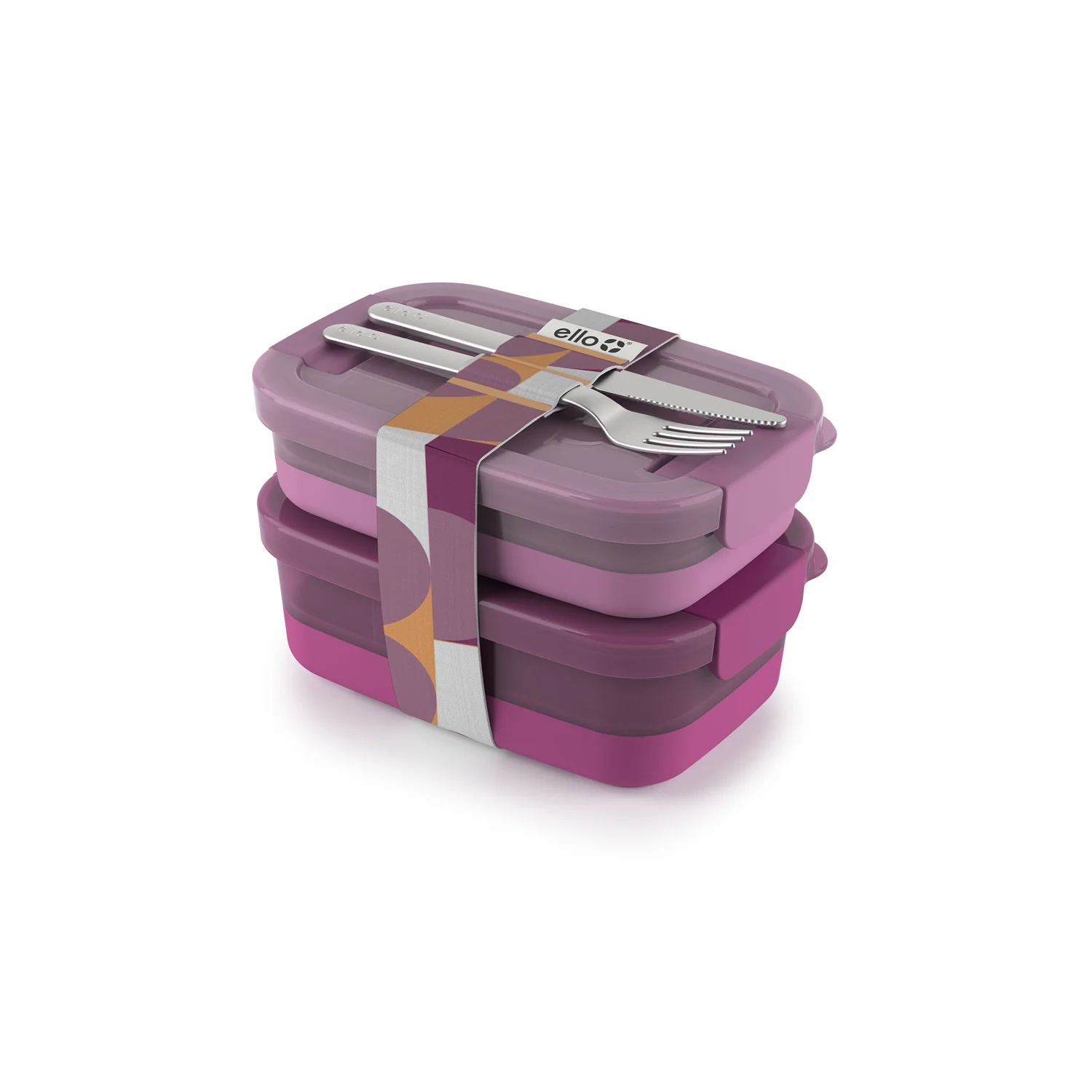 Lunch Bento Stack Plastic Food Storage Container, Set of 2 - Image 16