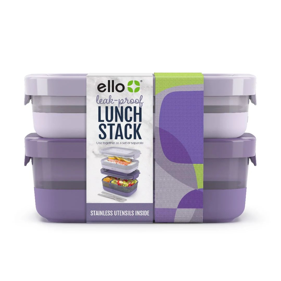 Lunch Bento Stack Plastic Food Storage Container, Set of 2 - Image 20