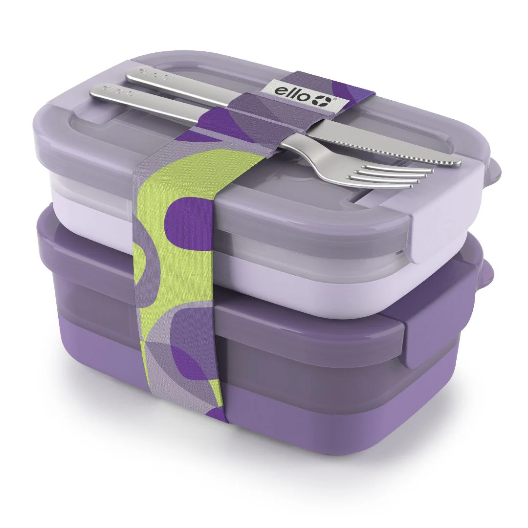 Lunch Bento Stack Plastic Food Storage Container, Set of 2 - Image 22