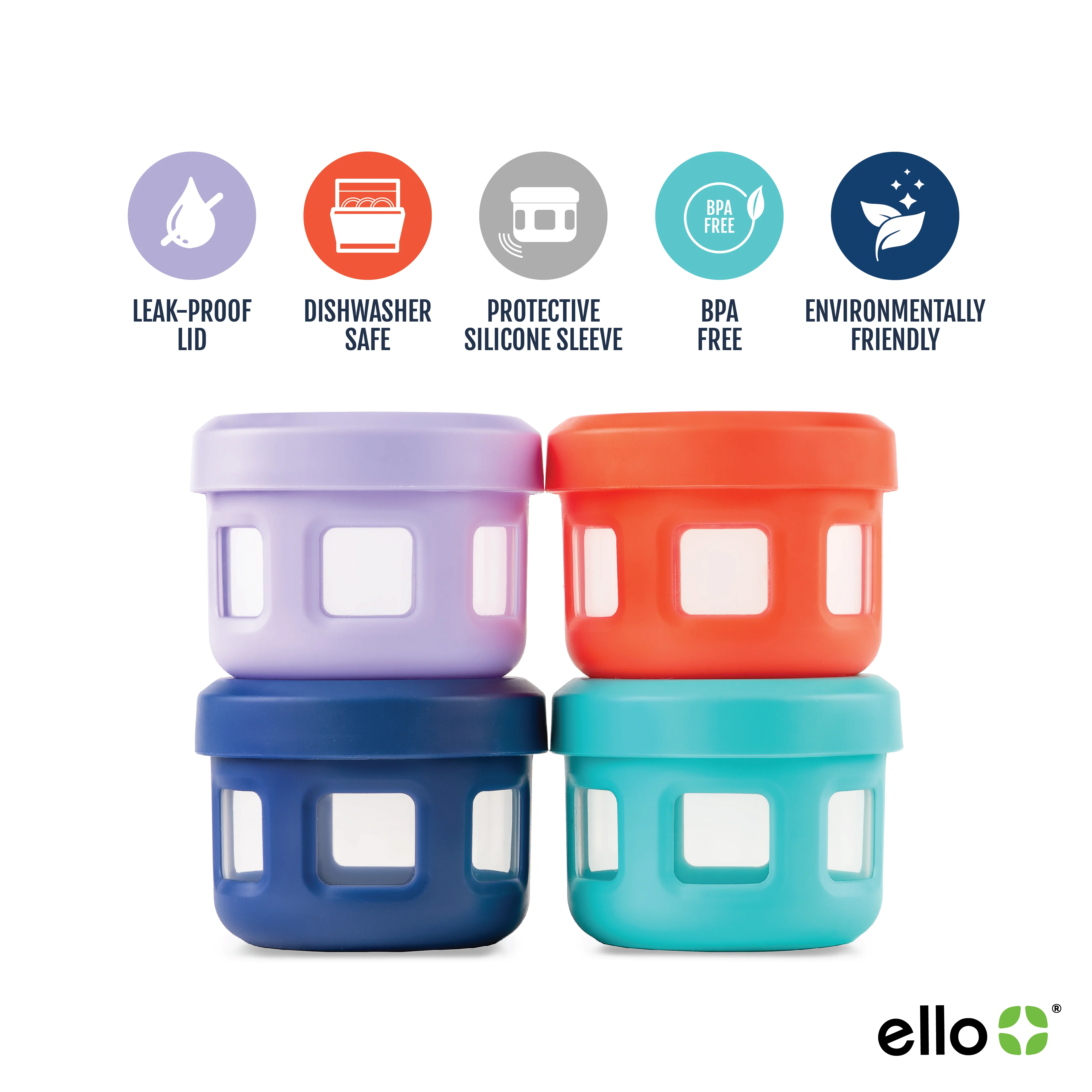 Plastic Condiment Containers, Set of 4 - Image 3