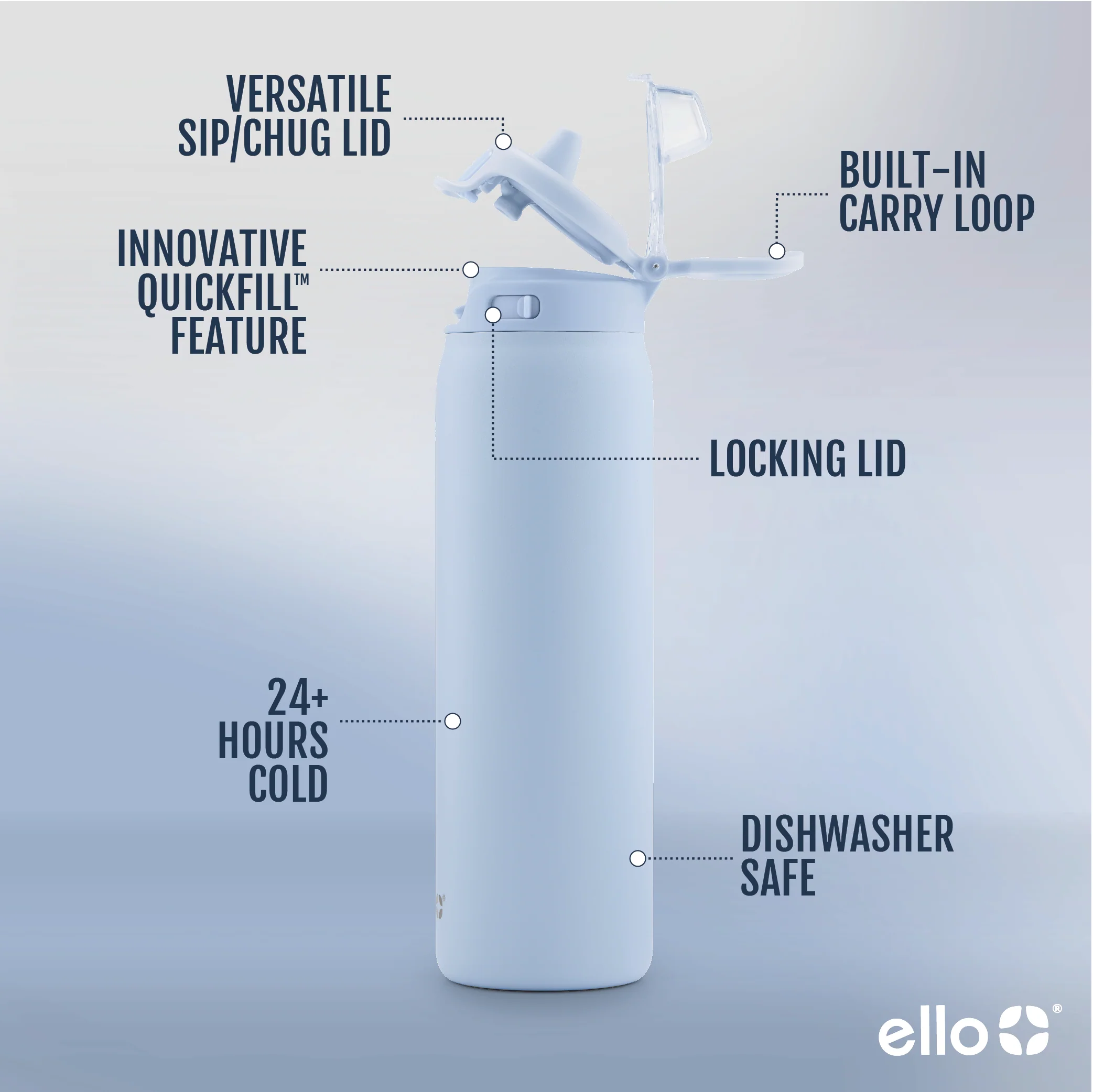Pop & Fill Stainless Steel Water Bottle - Image 28