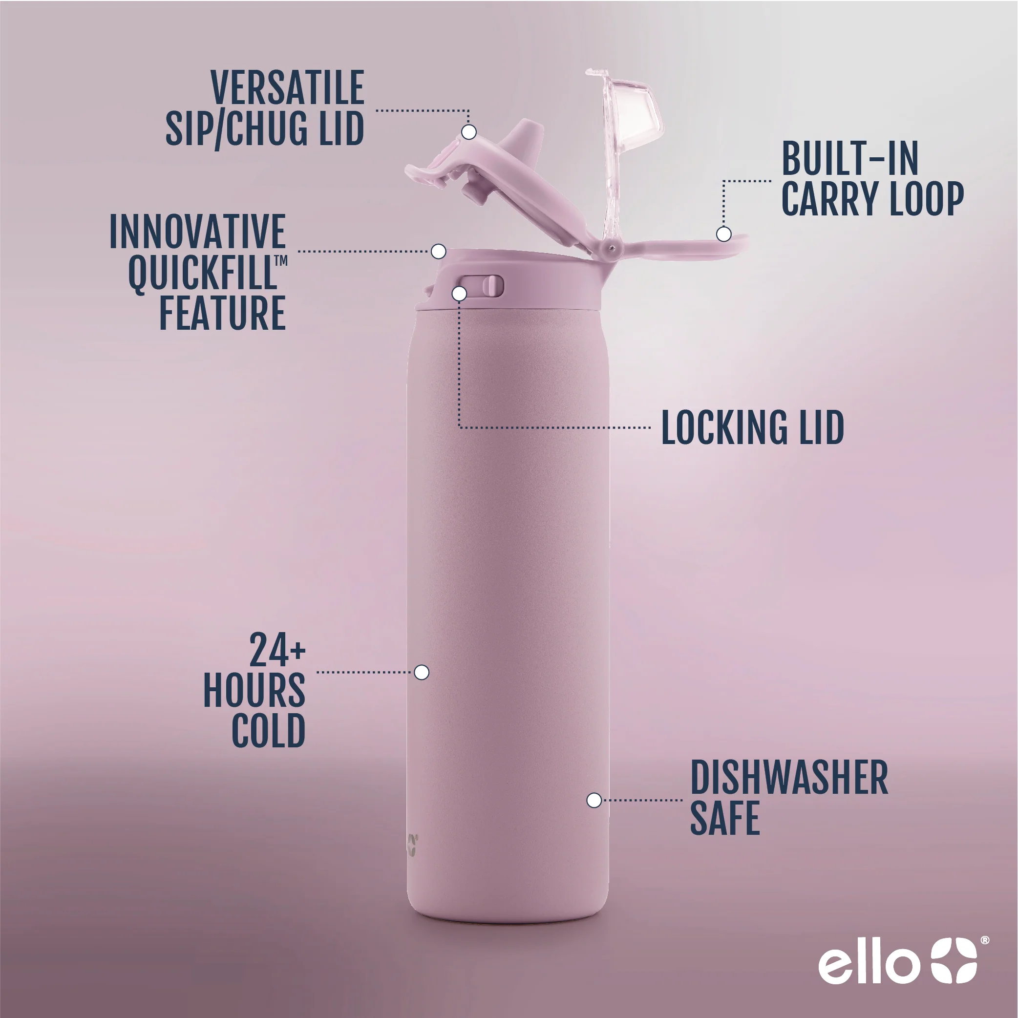 Pop & Fill Stainless Steel Water Bottle - Image 55