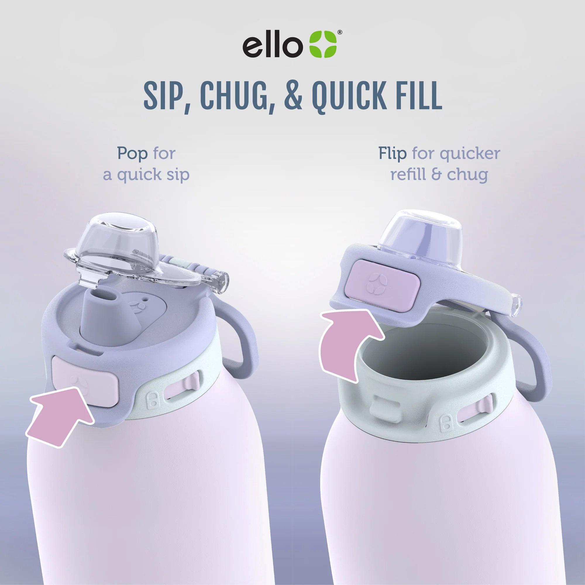Pop & Fill Stainless Steel Water Bottle - Image 57